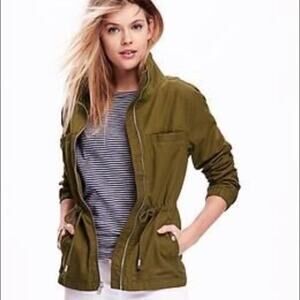 Old Navy Women's Full Zip Utility Twill Jacket S
